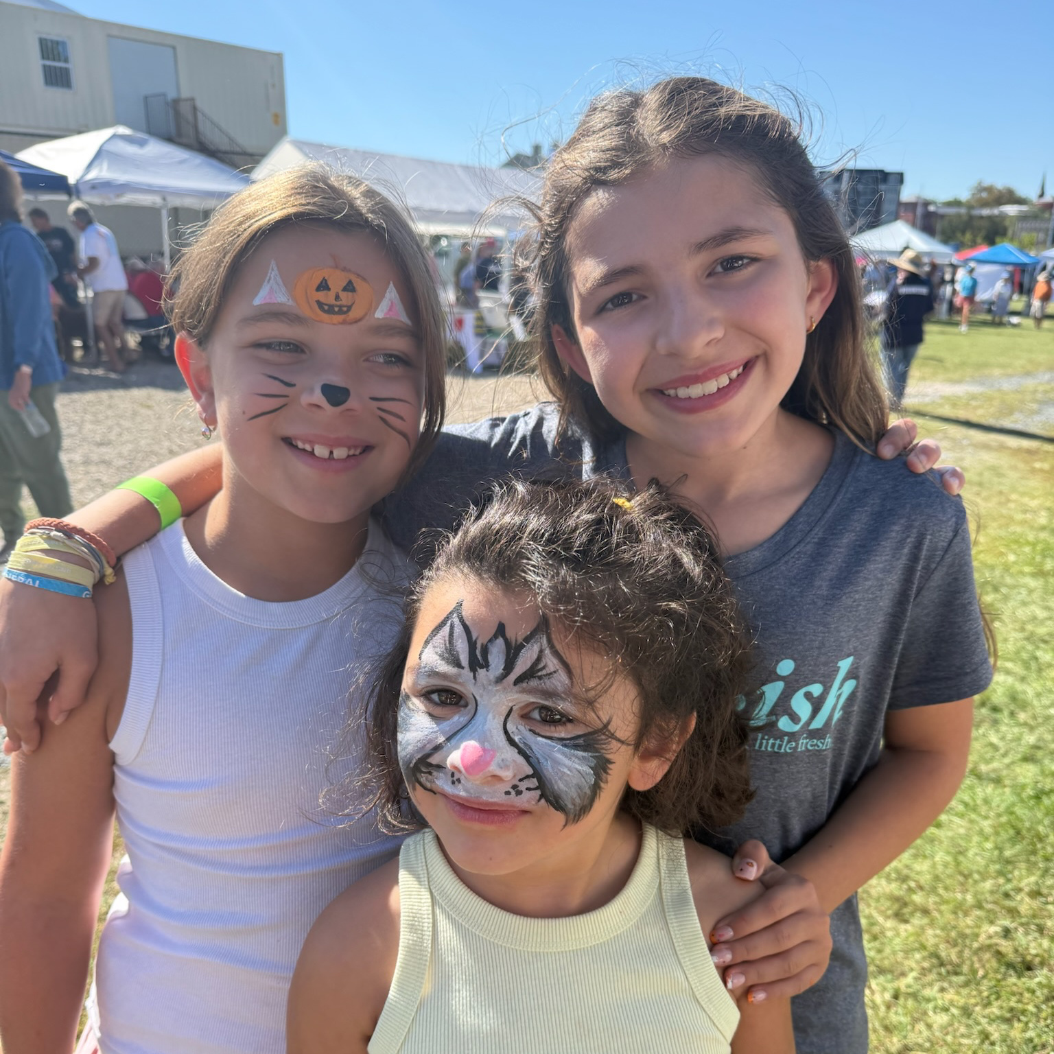 Kids with painted faces